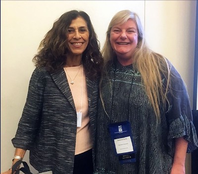 USU professor Kathleen Oertle (right) is collaborating with Caren Sax (left)