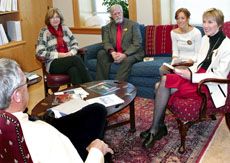 President Albrecht with Connections guests