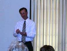 Professor Heath during his presentation