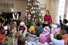 USU First Lady Joyce Albrecht and Edith Bowen Music Instructor Jill DeVilbiss