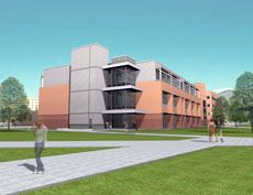 architect's rendering of the David G. Sant Engineering Innovation Building