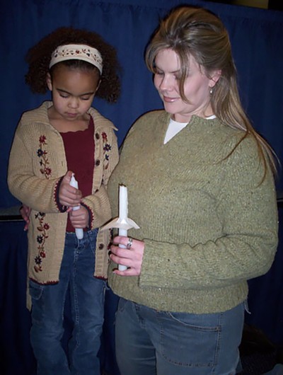 Ari Jenks and Desiree Jenks at candlelight vigil