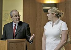 Julie Major and Provost Coward