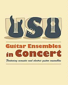 poster illustration for USU Guitar Ensembles concert