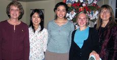 Joyce Albrecht, Kay Forsyth and international students