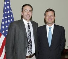 Damion Nielsen with Chief Justice John G. Roberts, Jr. 