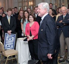 Tristan Takos and Sen. Kennedy