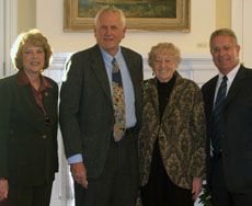 Jack Schmidt, Jean Schmidt, USU President Stan Albrechtl, Joyce Albrecht 