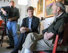 The CBS news crew with Ken Brewer