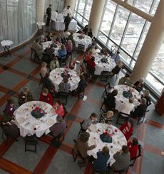 The luncheon room and view