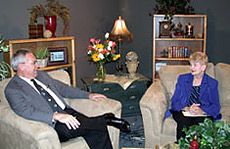 President Albrecht Talks to Cache Valley