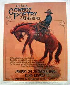 National Cowboy Gathering poser on display at USU