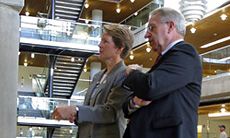 President Albrecht Tours Merrill-Cazier Library