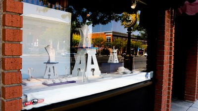 paint the town display at Needham's Jewelers