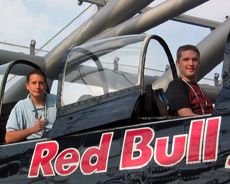 Greg Morris and Randy Rischer in plane