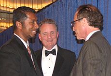 Sachin Dev Pavithran, Dr. Marc Maurer and Ray Kurzweil