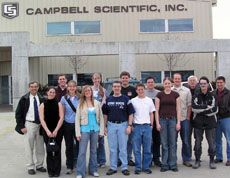 USU physics students at Campbell Scientific