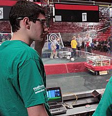 Robotics team driver Heath French