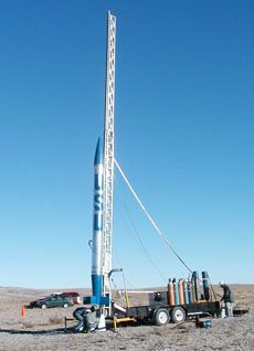 USU rocket on launch pad