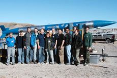 USU students with rocket