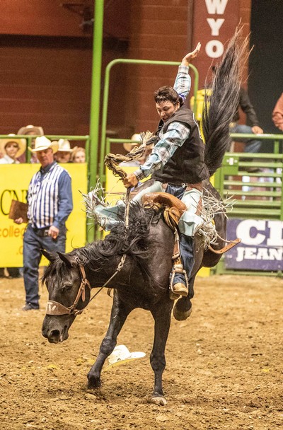 USU Eastern rodeo club member Clayson Hutchings competes.