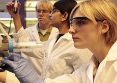 students in science lab