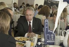USU President Albrecht at reception