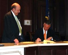 Sen. Hillyard and Gov. Huntsman