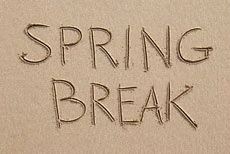 Spring Break, sand illustration