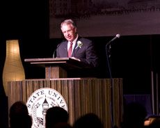 USU President Stan Albrecht at Founders Day