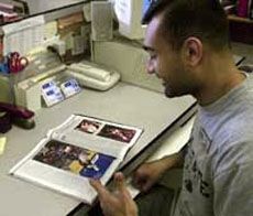An RA reads at the desk