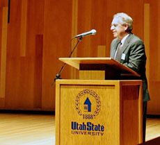 USU president Stan Albrecht