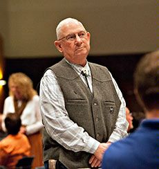 USU professor Lyle McNeal at Employee Recognition luncheon
