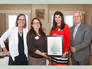 Randy Williams and guests at the Campus Compact award ceremony