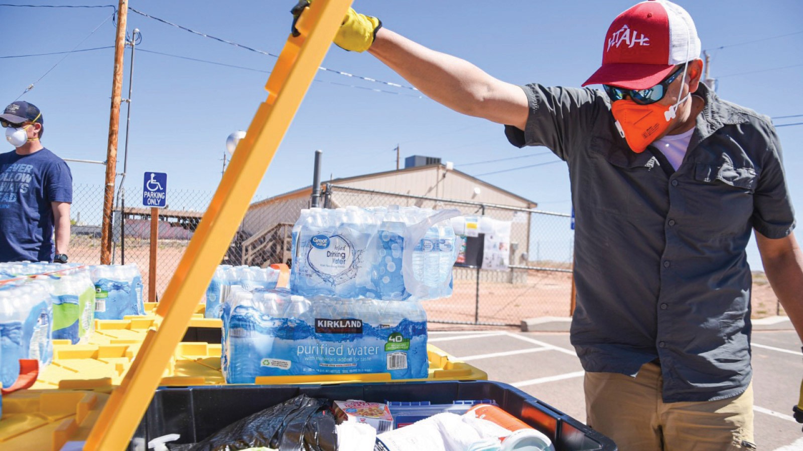 Bud Frazier collects supplies