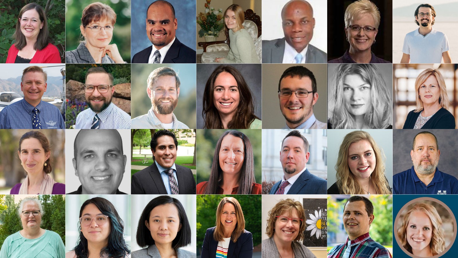 This composite image shows 28 educators.