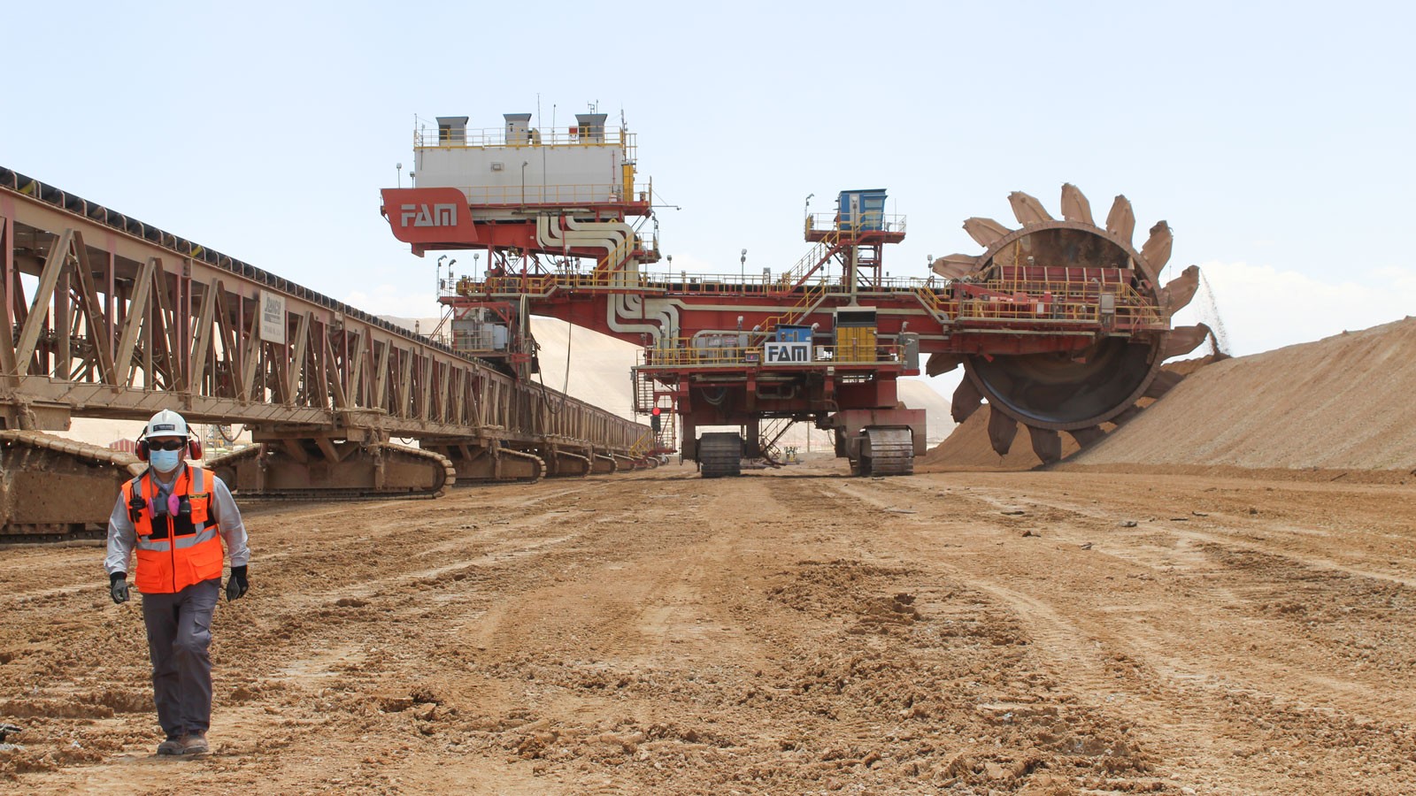 A massive mining bucket wheel.