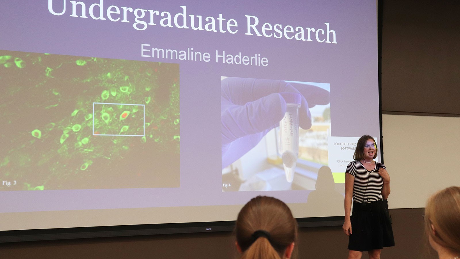 Emmaline Haderlie presents her research.