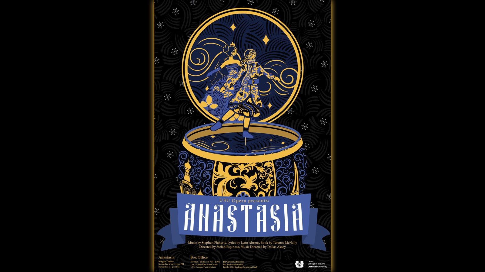 Text Reads: USU Opera Presents Anastasia.