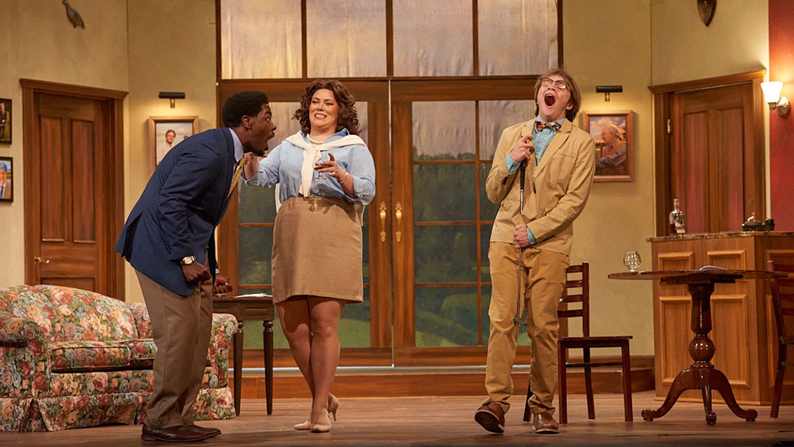 Actors in a stage play.
