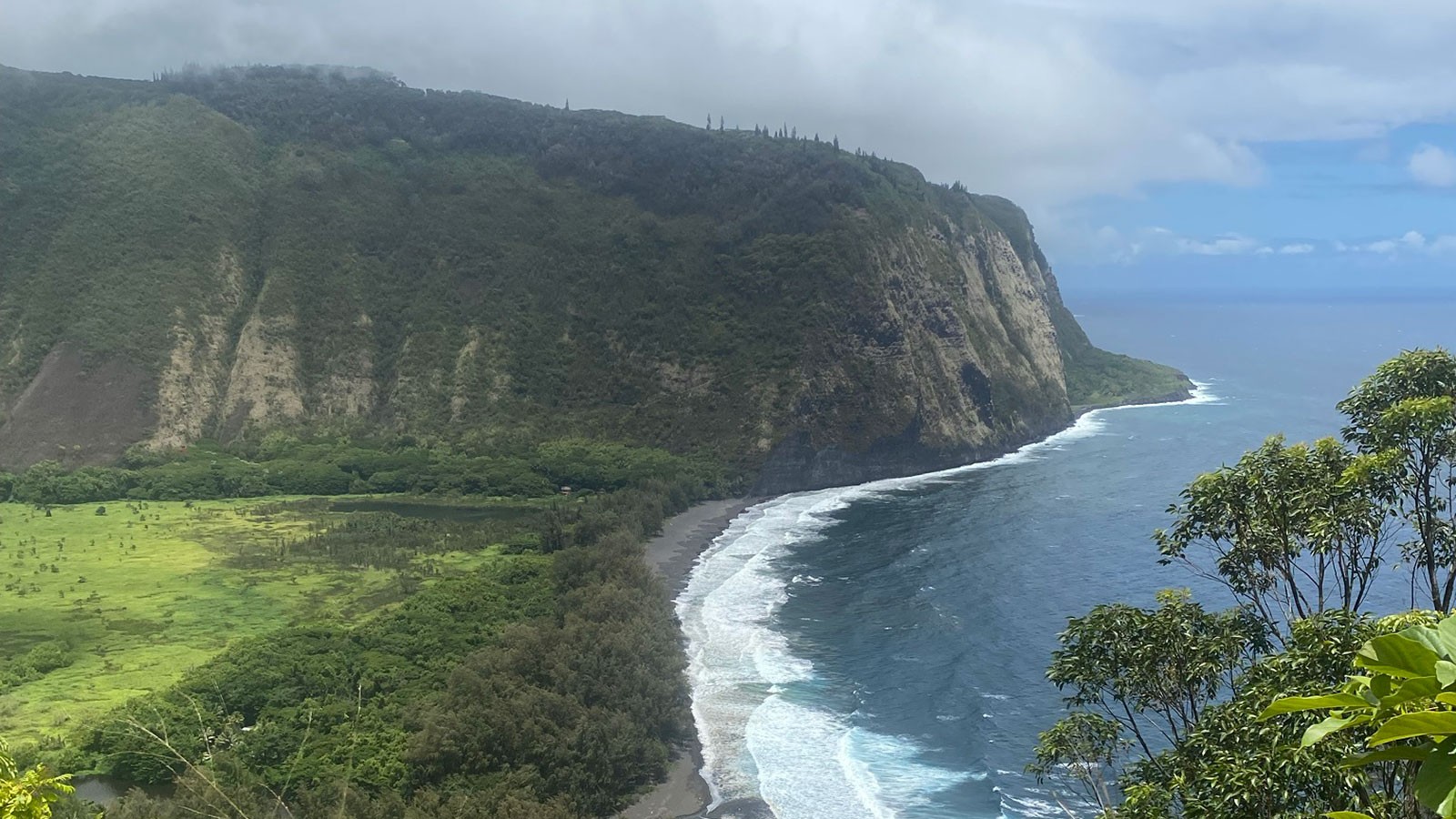 A coastal landscape in Hawaii.