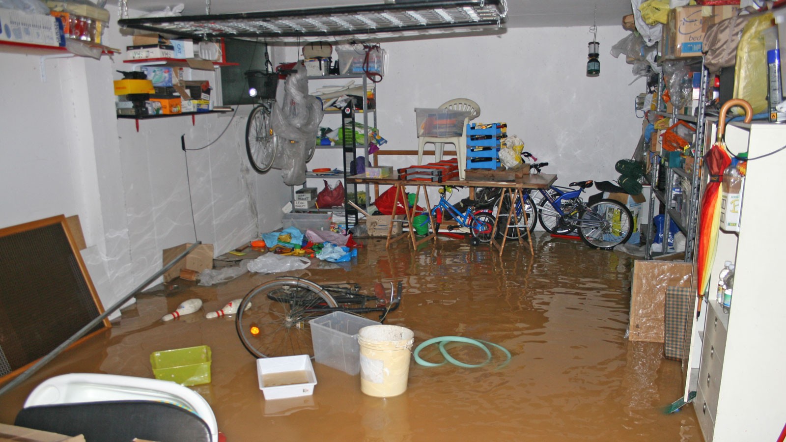 A flooded basement.