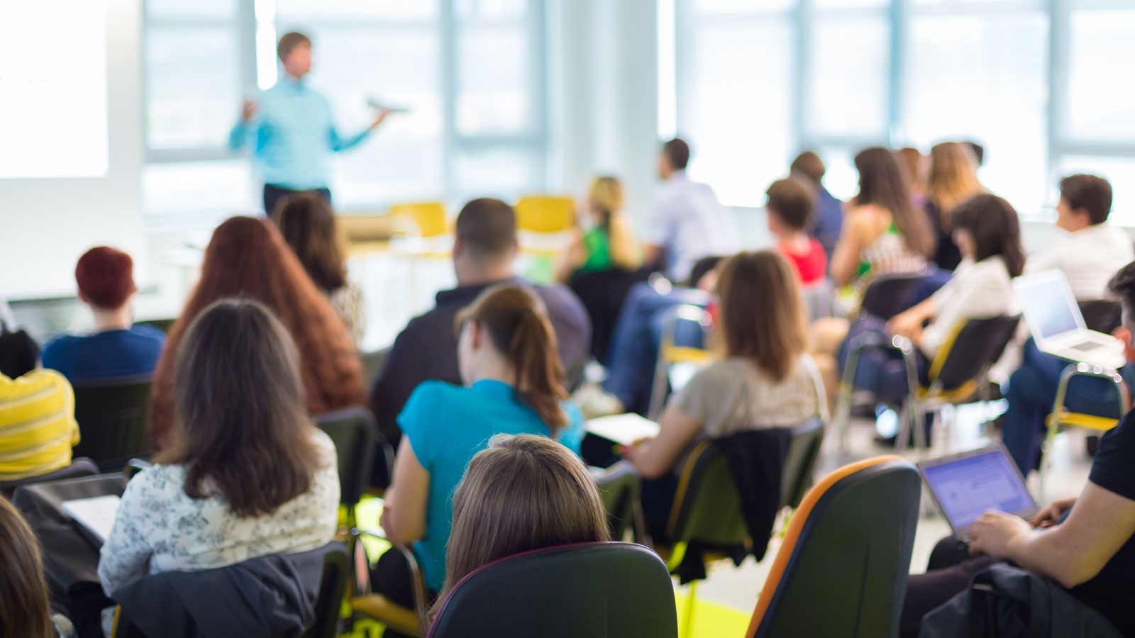 A classroom.