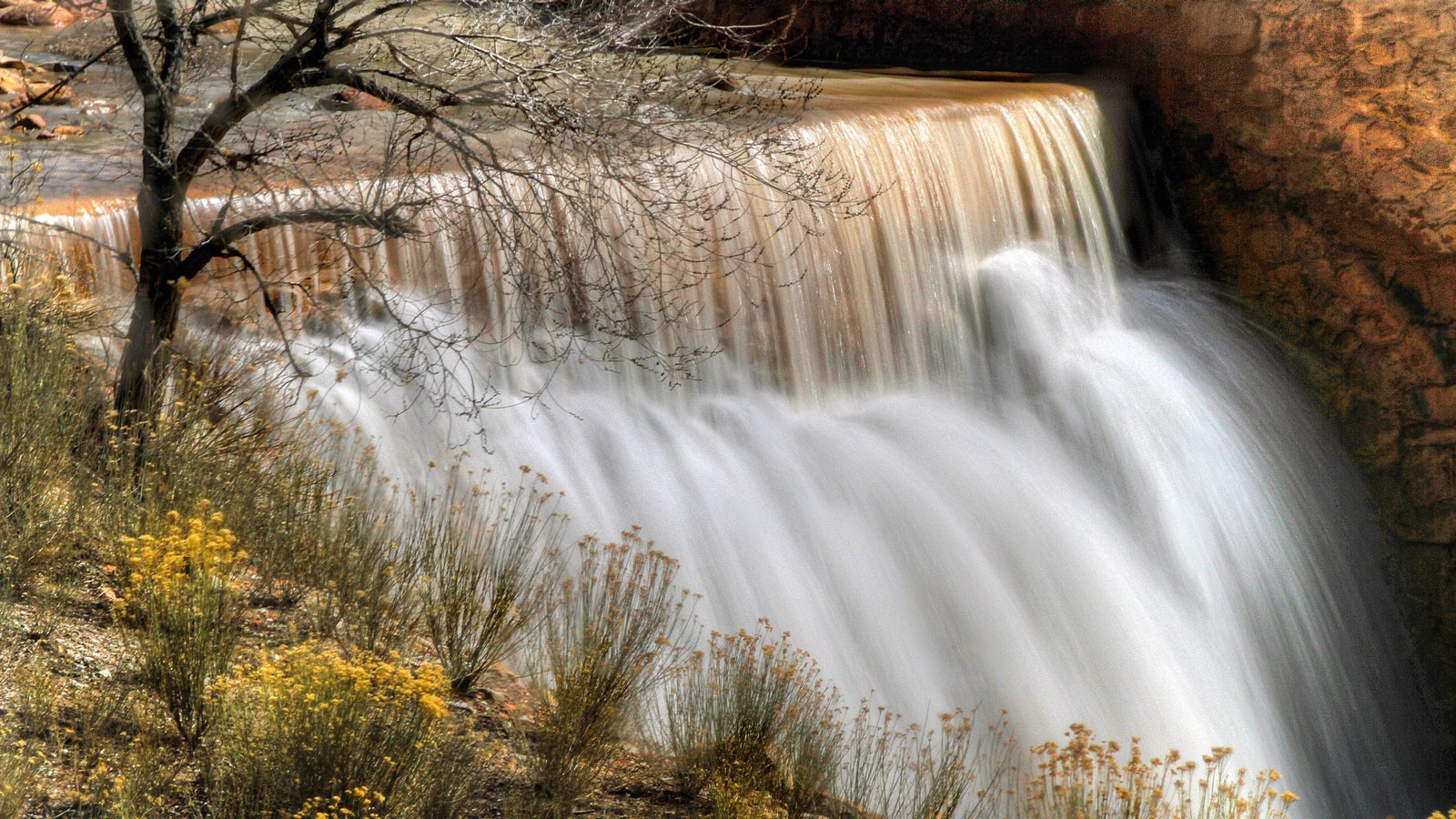 A waterfall.