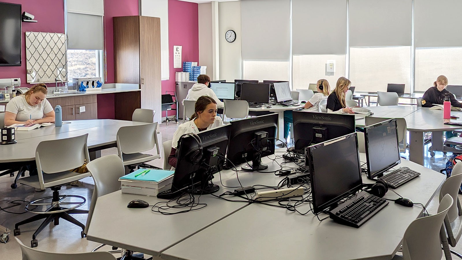 Students in a computer lab.
