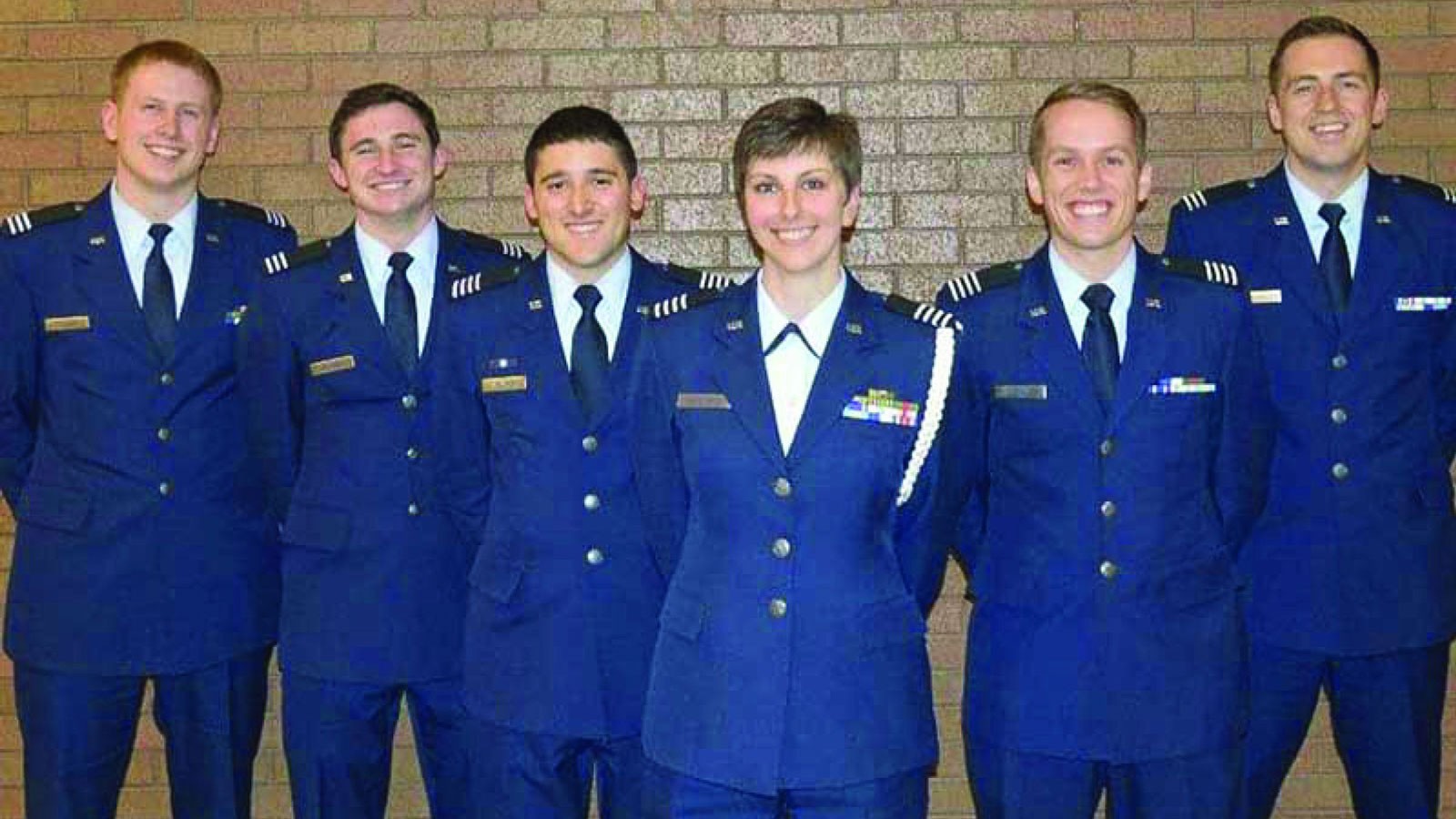 A group of people in Air Force uniforms.