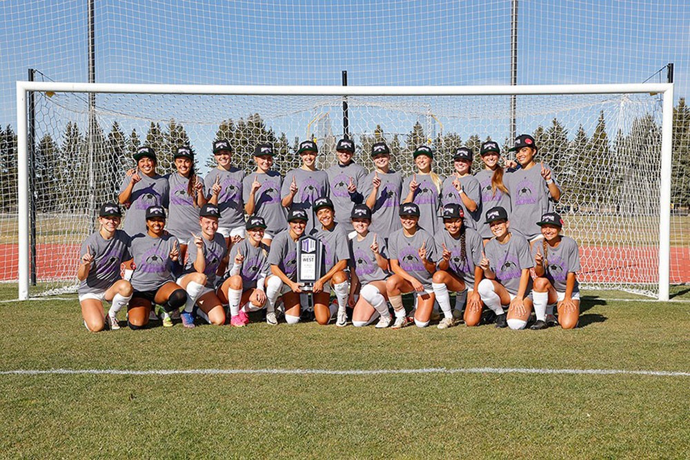 A soccer team.