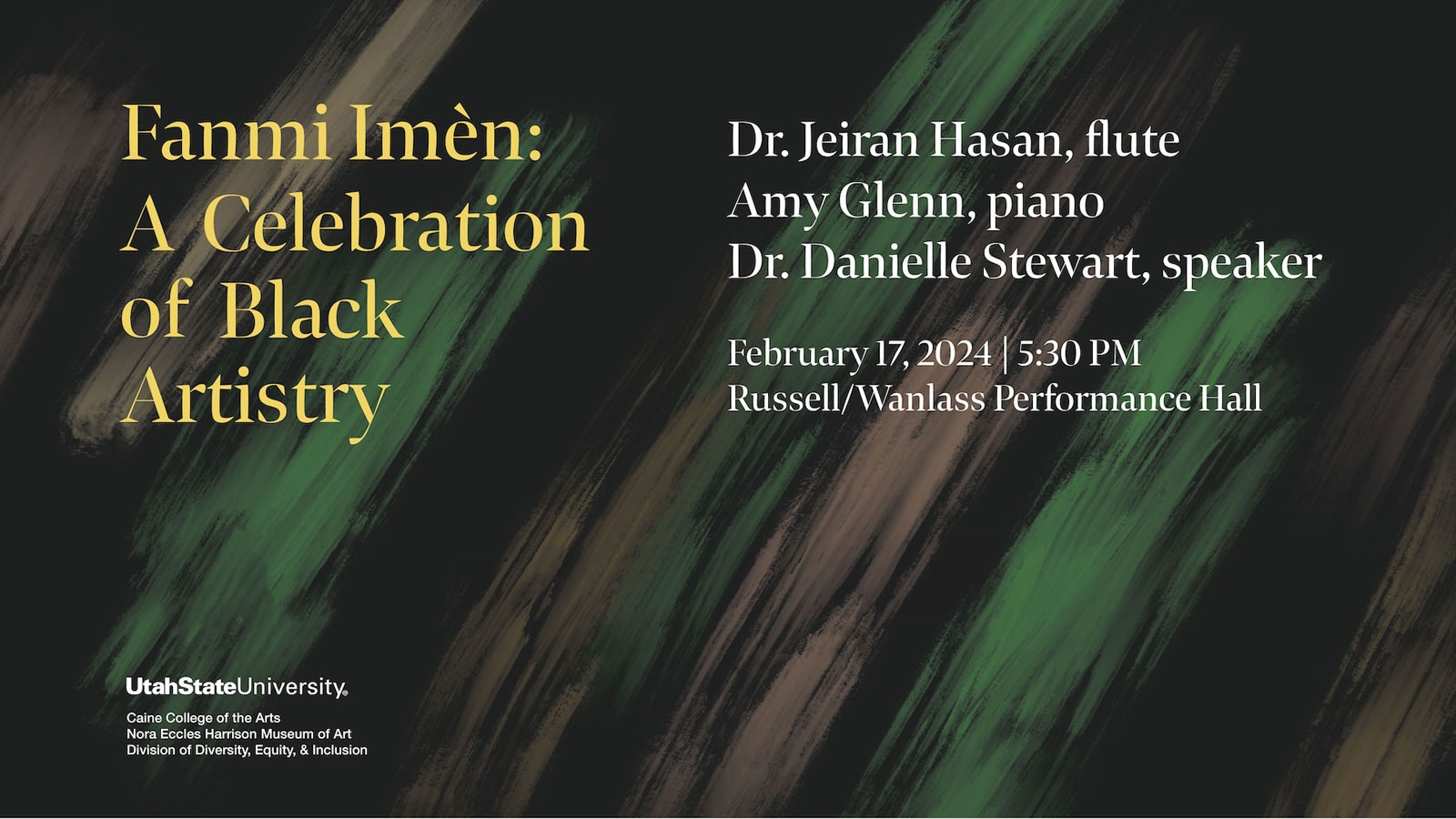 Text Reads: A Celebration of Black Artistry.