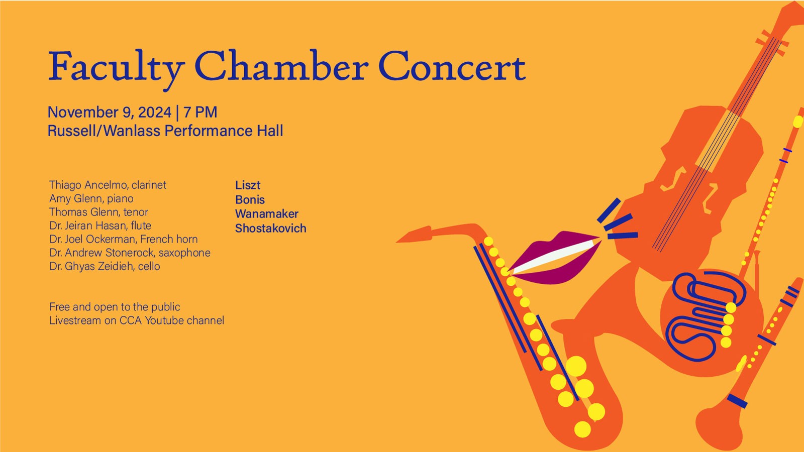 Text Reads: 7 p.m. Nov. 9. Free and open to the public.