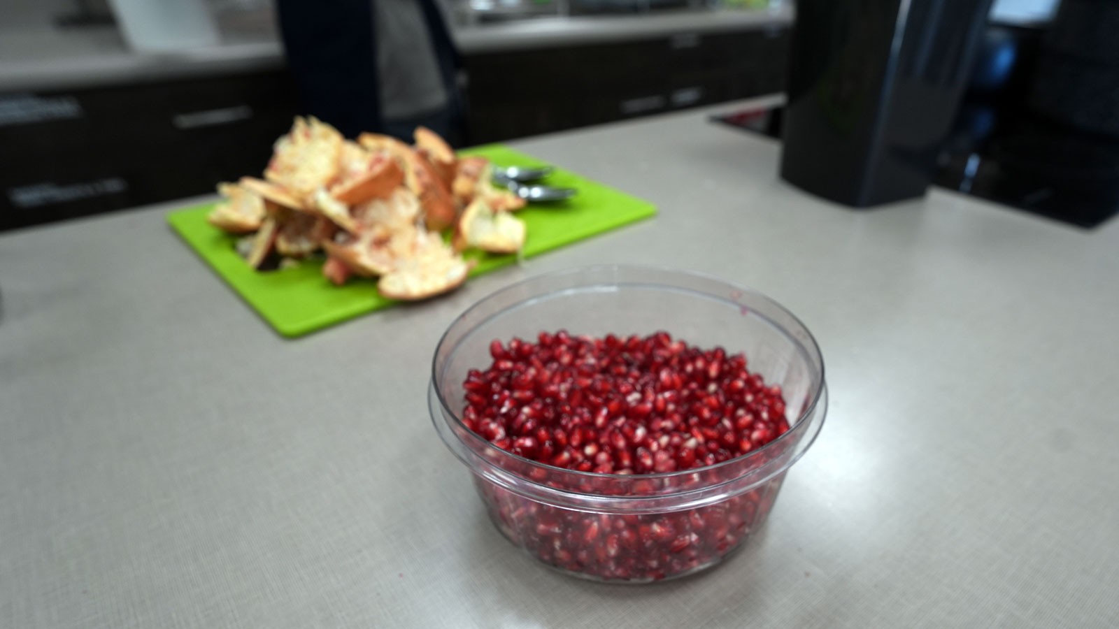 Pomegranate seeds.
